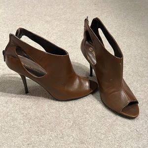 Wild Diva open toed heeled booties size 5.5